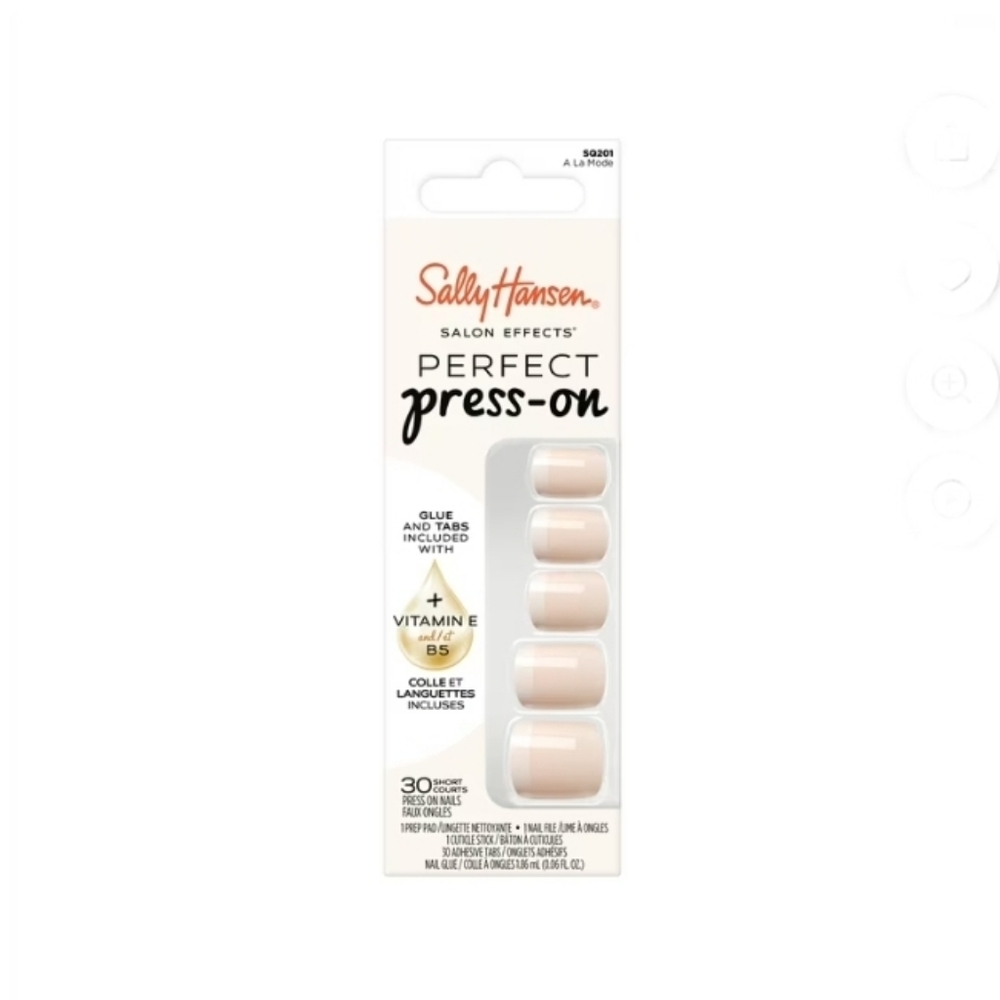 Sally Hansen Perfect Press On Nail Kit - Short, Square French Manicure